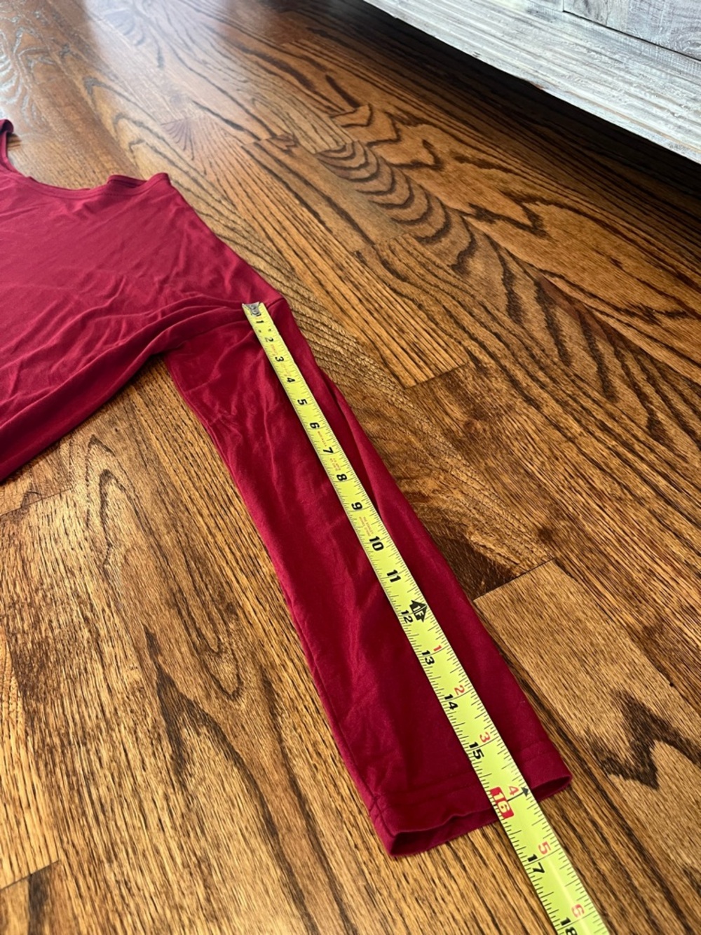 Piko 1988 Long-Sleeve Scoop Neck Loose Fit Bamboo Top Burgundy size M - Picture 9 of 9